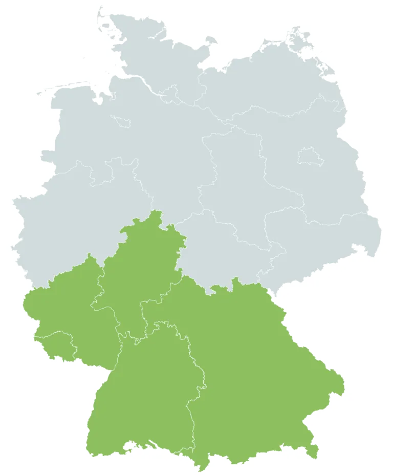 South Germany districts